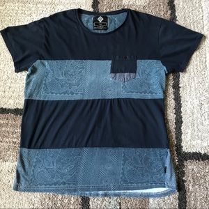 1991 blue shirt with pattern design